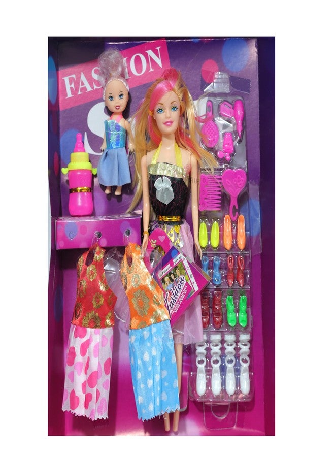 ROSEFAIR Baby Doll Playset with Multiple Outfits and Accessories, Realistic Design, Great Gift for Kids (Doll Accessories) - Image 1